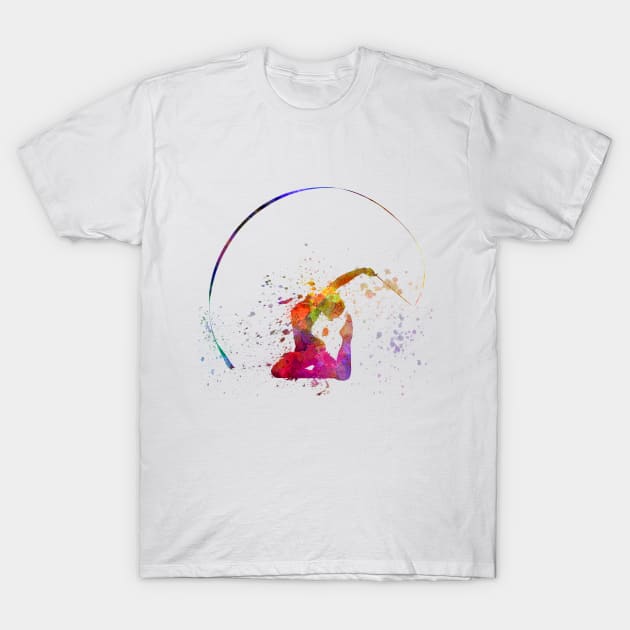 Rhythmic gymnastics in watercolor T-Shirt by PaulrommerArt